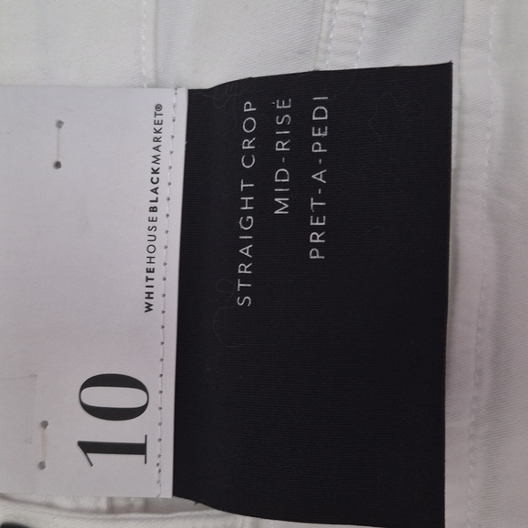 WHBM Mid-Rise Pret-A-Pedi Straight Cropped Pants Size 10 NWT - Picture 15 of 15